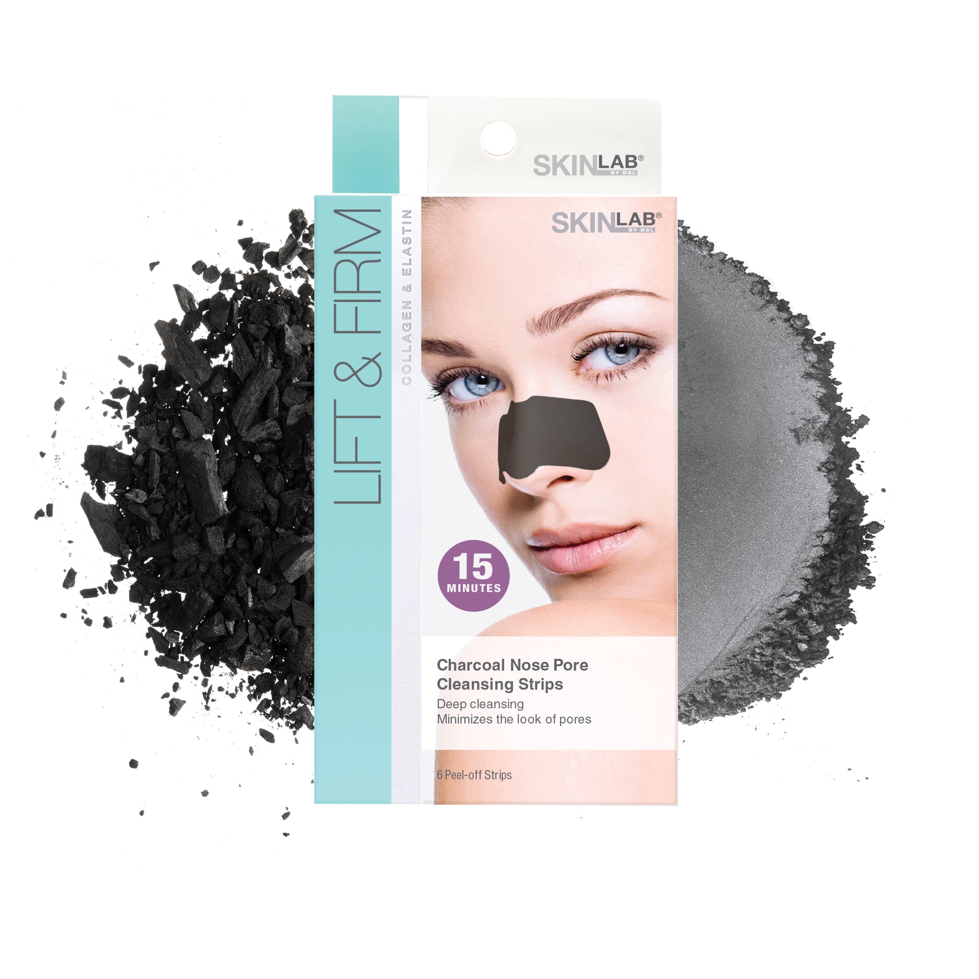 Lift & Firm Charcoal Nose Pore Strips - SkinLab